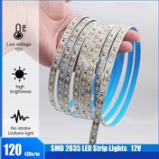 Resim Yüksek Parlaklıkta Esnek LED Şerit, 2835 SMD ile 5.0 Metre Uzunluğunda, 12V DC, Yatak Odaları, Mutfaklar, Dolaplar ve Oturma Odaları için Uygun Aydınlatma; Sert Kablolu Esnek İp Işığı, Noel, Şükran Günü, Partiler ve Ev Dekorasyonu için İdeal, Her Metrede 120 LED, Soğuk Beyaz, Sıcak Beyaz ve Doğal Beyaz Renkler Otomatik Devre Kontrolü 