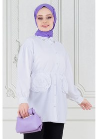 Resim Sevitli Önü Gül Detaylı Tunik-beyaz-3632-beyaz Beyaz 
