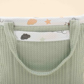 Resim Bebek Bakım Çantası - Mint Örgü - Kuş 