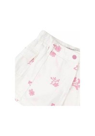 Resim Kız Bebek Nakışlı Bel Lastikli Şort Etek-14124 Beyaz 