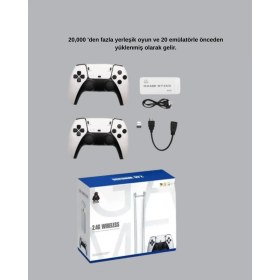 Resim Marsilyan 2 Kollu Kablosuz 4K Tv Uyumlu Klasik Oyun Konsolu 