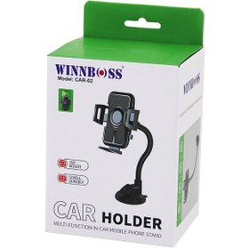 Resim Araç - Oto Telefon Tutucu 360 Eğilip Bükülen Akrobat Kol Vantuzl 