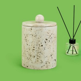 Resim Evidea Bath Traverten Görünümlü Çöp Kovası - Gri - 2 Lt 