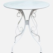 Resim Sunfun Steel Metal Bahçe Masası Beyaz 