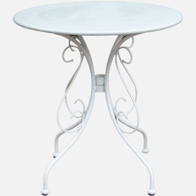 Resim Sunfun Steel Metal Bahçe Masası Beyaz 