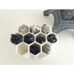 Resim BYD3D Tekno Kablo Düzenleme Kutusu, Kablo Organizer, Düzenleyici, Kablo Kutusu 