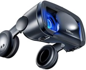 Resim VR Başlık Uyumlu ve Android Telefonlar için, Mavi Işık Uzaktan Kumandalı Kulaklıklı Yükseltme VR Gözlükleri, Film İzleme ve Video Oyunları için 3D Sanal Gerçeklik Görüntüleyici 