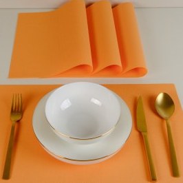 Resim Maxstyle Harmony Papaya 4 Parça Amerikan Servis Seti 30x45 cm 