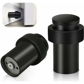 Resim Siyah Zemin Kapı Stopları Paslanmaz Çelik Modern Dekoratif B 