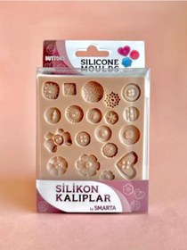 Resim Silikon Kalıp-düğmeler Beyaz 