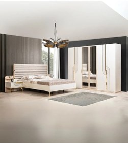 Resim Uriel Yatak Odası Takımı Dolap + Şifonyer + Komodin + Karyola 