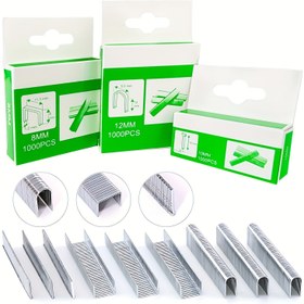 Resim 3000 adet/paket, Ağır Hizmet Zımba Kiti - Zımba Tabancası İçin 3000 adet Zımba, Kapı Tipi & U Tipi & T Tipi Zımbaları İçeren, Malzeme, Dekorasyon, Marangozluk, Mobilya, Kapılar, Pencereler İçin Mükemmel Onarımlar İçin 