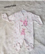 Resim Necixs Puantiyeli Kız Bebek Tulum Beyaz 