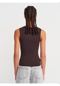 Resim Dilvin 31778 Dantel Detaylı Top-koyu Kahve Koyu Kahve 