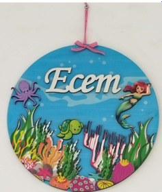 Resim Deniz Konset Kapı Süsü Beyaz - Mavi 