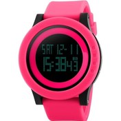 Resim Rogfer Skmeı 1142 Çok Fonksiyonlu Erkekler Doğa Sporları Gece Parlayan Su Geçirmez Silika Jel Dijital Saat Kırmızı Çok Renkli Çok Renkli 