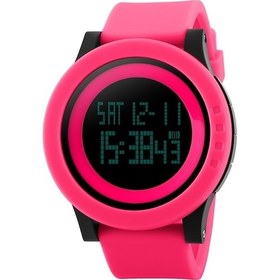 Resim Rogfer Skmeı 1142 Çok Fonksiyonlu Erkekler Doğa Sporları Gece Parlayan Su Geçirmez Silika Jel Dijital Saat Kırmızı Çok Renkli Çok Renkli 