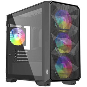 Resim Dragos Diamond 4x ARGB Fan USB 3.0 600 W 80+ Plus Mesh Tempered Glass mATX Oyuncu Bilgisayar Kasası Dragos