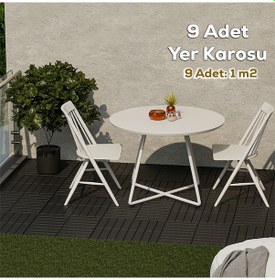 Resim Porsima 1066 9lu Bahçe Balkon Teras Zemin Döşemesi Karosu Antrasi 