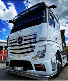 Resim Karadeniztırmarket Actros 1848 Panjur Krom Ve Alt Düz Krom Boru 