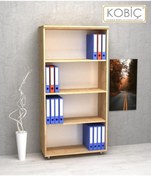 Resim KOBİÇ Dosya Dolabı Açık Raflı 80x35x150 Cm (MEŞE) 