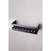 Resim Duş Raf Sistemi Siyah Renk 98X100X250 Mm 