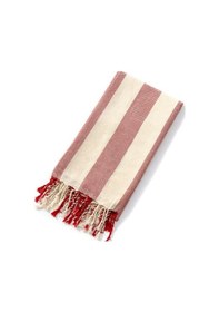 Resim Mulberry Striped Peştemal Banyo Havlusu Plaj Havlusu Kırmızı 