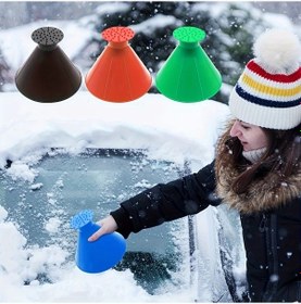 Resim Chenkestoreone Kırmızı 5 İ 1 Arada Buz Kazıyıcı & Kar Küreği, Otomobil İçin Rüzgarlık Buz Çözücü 