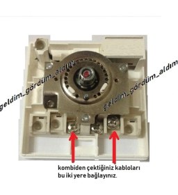 Resim Syntech Syn 175 Mekanik Oda Termostatı Kablolu Manuel Analog 