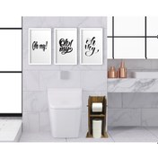 Resim Bk Home Doğal Masif Ahşap Tuvalet Kağıtlığı Ve Dekoratif 3’Lü Ahş (551051902) Bk