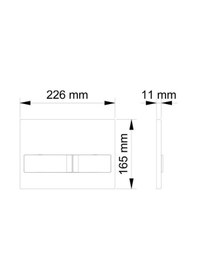 Resim Visam Karina Mat Krom Gömme Rezervuar Kumanda Paneli Basma Butonu Mat Krom 