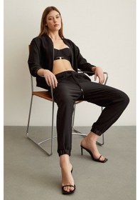 Resim Never More Likralı Eşofman Takımı Siyah 