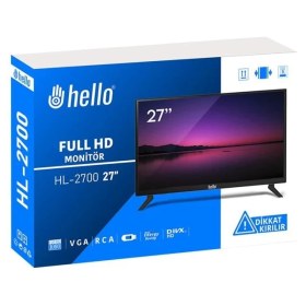 Resim Najmaddin Hello HL-2700 27'' Audio In-Rca-Vga-Hdmı-Usb 12 Volt Adaptörlü Full Hd LED Monitör 