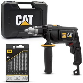 Resim CAT DX17.1 750Watt 13mm Profesyonel Darbeli Matkap + 8 Parça Aksesuar 
