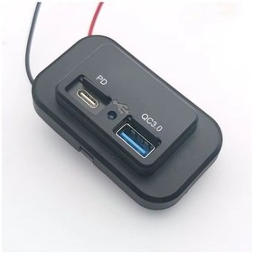 Resim Type-c Usb 2 Portlu Araç Şarj Soketi Adaptörü 12v-24v 