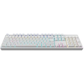 Resim GameBooster G24W Enigma Rainbow Aydınlatmalı Red Switch Mekanik Beyaz Oyun Klavyesi 