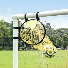 Resim 1 adet Unisex Genç Futbol Eğitimi - Taşınabilir PET Futbol Hattı, Atma Eğitimi için Hedef Ağı ile Spor Eğitimi Yardımcısı 
