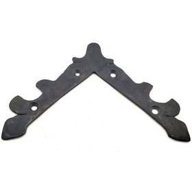 Resim Antika Tarz Dekoratif Pirinç Lale Köşe Gönye - Üst, 133x133 Mm, Oksit 