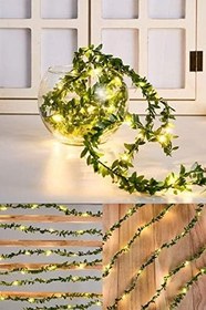Resim TechnoSmart Dekoratif Yapay Yapraklı Peri Led 3 Metre Sarmaşık Ledli (Günışığı) 