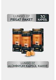 Resim Coffee More 7 Lungo Kapsül Kahve 10 X 3 Paket 30 Adet Nespresso Uyumlu Kapsül Kahve 