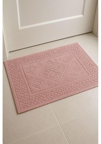 Resim 50 X 70 Ebatında %100 Pamuklu Ayak Havlusu Pembe 