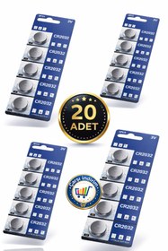 Resim nistabolje 20 Adet Cr 2032 Pil Tartı Baskül Pili 3 VOLT Para Bios Düğme Şeker Ölçüm Cihazı Pili 