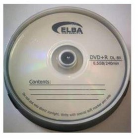Resim Elba DVD+R 8.5GB DL 240MIN 8X 10 luCakebox 