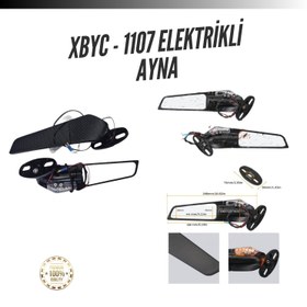 Resim Elektrikli LED Sinyalli H2 Motosiklet Aynası 