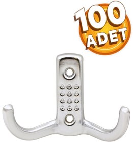 Resim Badem10 Noktalı Askı Portmanto Vestiyer Duvar Dolap Elbise Mobilya Askılığı Metal Askısı Askılık (100 ADET) 