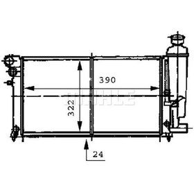 Resim BEHR MAHLE CR469000S (8MK376716-481) Su Radyatoru ( Peugeot : 106 II 96-99 1.4 Tu3jp 1.6 Tu5jp Nac )8Mk376716-481 1301SQ 8MK376716481 (WC457551) 