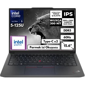 Resim Lenovo ThinkPad E14 G6 21M7002PTXAT45 Ultra5-125U 16 GB 4 TB SSD 14" Wuxga W11H Dizüstü Bilgisayar 