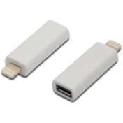 Resim Assmann AK-600501-000-W İphone Adaptörü, iOS Uyumlu 8Pin Erkek - Micro Usb B D Assmann