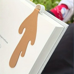 Resim Faux Leather Coffee Spill Bookmark: Kitap Severler ve Kahve Tutkunları için Benzersiz Bir Hediye 