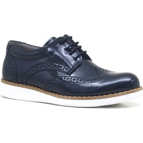 Resim Rakerplus Hidra Rugan Yüksek Beyaz Taban Erkek Çocuk Abiye Ayakkabı Lacivert 